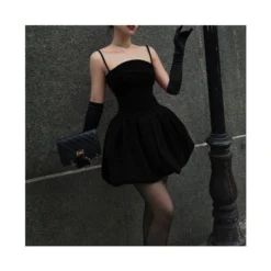 Temperament Sling Suede Bud A Pendulum Party Solid Color Dress Wholesale Dresses SDV464498