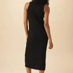 Brantley Paris Rib Dress - Black -Amour Vert shop 09 10193 Brantley Black 3