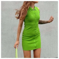 Fashion Lapel Sleeveless Shirtdress Single-Breasted Knit Bodycon Dress Sexy Wholesale Jersey Dresses SDN532473 8 Fashion Lapel Sleeveless Shirtdress Single-Breasted Knit Bodycon Dress Sexy Wholesale Jersey Dresses SDN532473 -Amour Vert shop 0a6b5a56 8ee6 449a 83a3 d28cc04e0714 ef45e0f18898043836a0ba278766ad6c