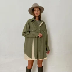 Retro Long-Sleeved Stitching Contrasting Color Niche Shirt Dress Wholesale Dresses SDV463855 -Amour Vert shop 0c6cd38b 3309 4e70 8996 65e5c363c7ad 3f762dda111ee781c9286555c089709a