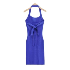 Sexy Tie-Rope Side Slit Solid Color Halterneck Knitted Midi Dress Bodycon Wholesale Dresses SD204428 -Amour Vert shop 0d437b48 5c17 4f24 add3 afb79dfd076b 644aedc511539f341e900c465519412b