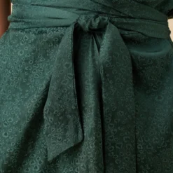 Josie Cupro Viscose Jacquard Dress - Darkest Spruce -Amour Vert shop 10058 Josie Darkest Spruce 4