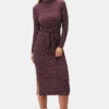 Castile Viscose Knit Dress - Doucet Dot Vineyard