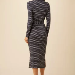 Castile Viscose Knit Dress - Mia Dot -Amour Vert shop 10078 Castille Viscose Mia Dot 3