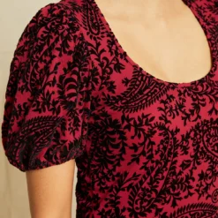 Jules Upcycled Dress - Bordeaux -Amour Vert shop 1007 Jules Bordeaux Floral 12546 web 2d1e42c7 3c62 4825 8f7e c16e9624fc61