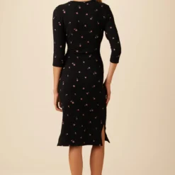 Colombe Luxe Fleece Dress - Fleur -Amour Vert shop 10080 Colombe Lux Fleur 3