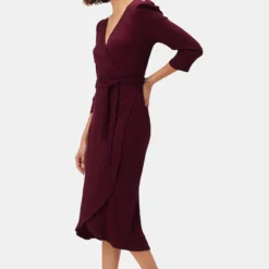 Abigail Paris Rib Dress - Plum -Amour Vert shop 10098 Abigail Plum 2