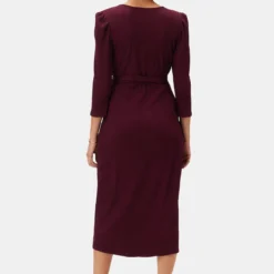 Abigail Paris Rib Dress - Plum -Amour Vert shop 10098 Abigail Plum 3