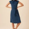 Hallie Tencel Luxe Dress - Azure -Amour Vert shop 10111 Hallie Azure 1