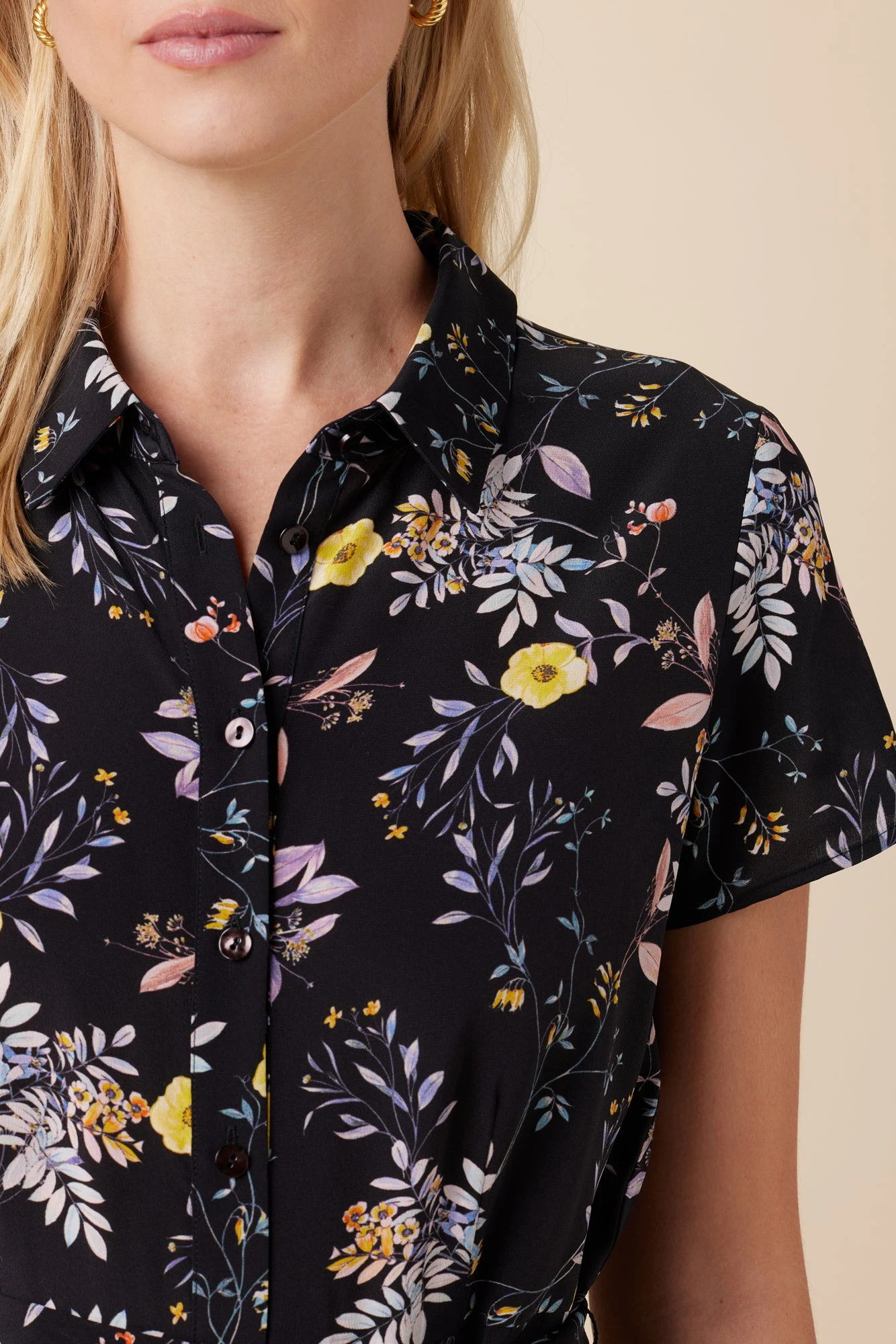 Joyce Washable Silk Dress - French Jardin Black 6 Joyce Washable Silk Dress - French Jardin Black - Image 4