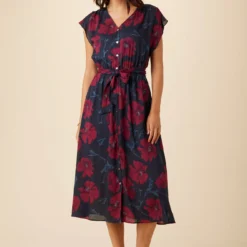 Marianna Ecovero Dress - Paysage Berry