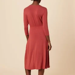 Olive 3/4 Sleeve Dream Knit Dress - Sienna -Amour Vert shop 10128 34 Slv Olive Sienna 3