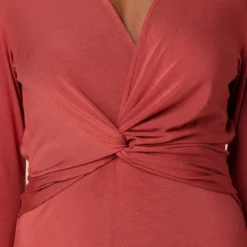 Olive 3/4 Sleeve Dream Knit Dress - Sienna -Amour Vert shop 10128 34 Slv Olive Sienna 4