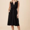 Olive Tencel Midi Dress - Black