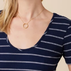 Juniper Paris Rib Dress - Pippa Stripe -Amour Vert shop 10142 Juniper Pipa Stripe 4