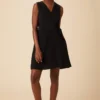 Ivy Washable Silk Dress - Black