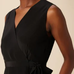 Ivy Washable Silk Dress - Black -Amour Vert shop 10165 Ivy Black 4