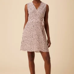 Ivy Washable Silk Dress - Valencia Dot Pink