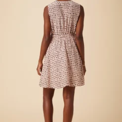 Ivy Washable Silk Dress - Valencia Dot Pink -Amour Vert shop 10165 Ivy Valencia Dot 3