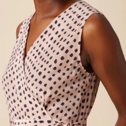 Ivy Washable Silk Dress - Valencia Dot Pink -Amour Vert shop 10165 Ivy Valencia Dot 4