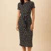 Colombe Viscose Knit Dress - Valencia Dot Black