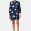 Darla 3/4 Sleeve Washable Silk Dress - Luna -Amour Vert shop 10237 Darla LS Luna 1