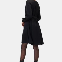 Ivy Long Sleeve Dress - Black -Amour Vert shop 10290 LS Ivy Recycled Poly Black 3