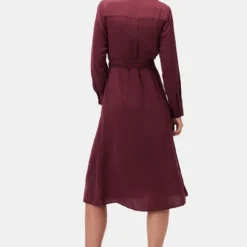 Joyce Dress - Plum 8 Joyce Dress - Plum -Amour Vert shop 10296 LS Joyce Polyester Plum 3