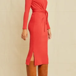 Castile Paris Rib Dress 14 Castile Paris Rib Dress -Amour Vert shop 1080 Castile Paris Rib Zinnia 0157 web