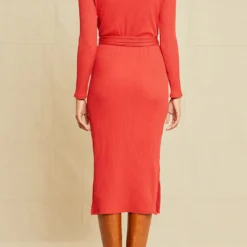 Castile Paris Rib Dress - Zinnia -Amour Vert shop 1080 Castile Paris Rib Zinnia 0181 web c65a40d5 4690 4758 a40f a128948b7f97