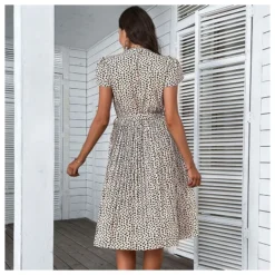 Sexy V Neck Leopard Print Dress Loose Beach Vacation Short Sleeve Lace Up Wholesale Dresses SD580124 -Amour Vert shop 11ae02e4 3d19 42c4 bdc8 cfa6db909fa5 e626c521669ed9d118b437df58aee5dc