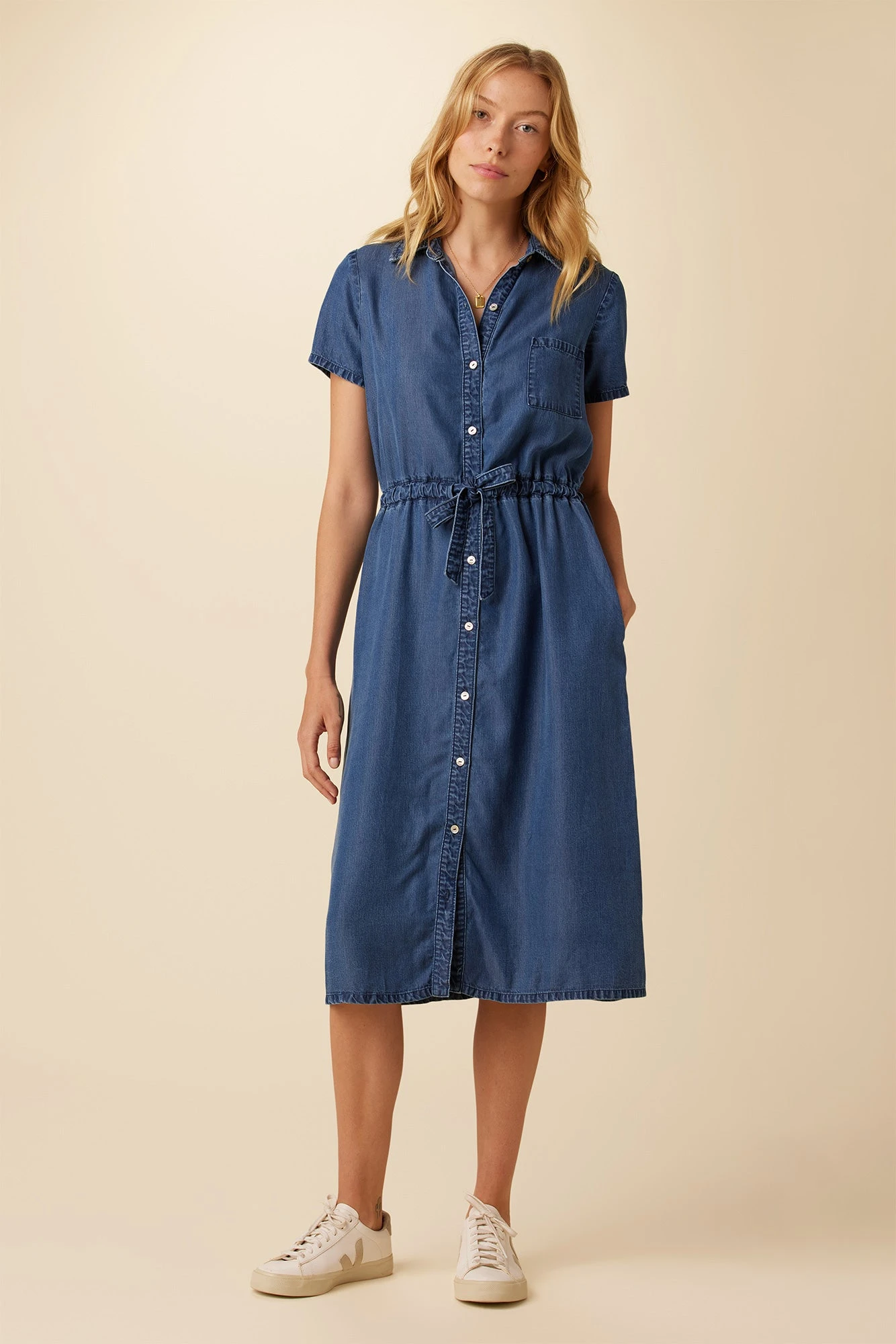 Hillary Eco Chambray Dress - Indigo 3 Hillary Eco Chambray Dress - Indigo