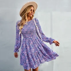 Casual Round Neck Print Long Sleeve A-Line Dress Wholesale Dresses SDN562592 -Amour Vert shop 13aa00bc dae9 4330 b183 4c3c98c2b7d8 d11a893291ba1c064b480e925f67b38b