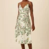Varden Washable Silk Dress - Silverwood Floral -Amour Vert shop 1593 Varden Silverwood Floral 1