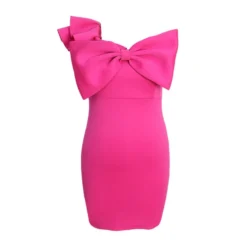 Sexy Single Shoulder Bow Backless Slim Package Hip Dress Wholesale Dresses V5923050600017 -Amour Vert shop 17532205577 433451549