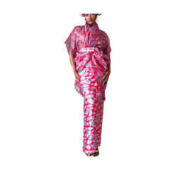 Short Sleeve Printed Loose Belt Dress Wholesale Womens 2 Piece Sets N3823110200073 -Amour Vert shop 19b035aaade8494dbcb9b0af0127a918 5