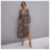 V Neck Buttons Trim Leopard Print Women Dress Wholesale SD030508 -Amour Vert shop 1e73302c ff1f 4cea 8b19 372079104993 D54301E20C184D57F80C4FC7AE82A3BA