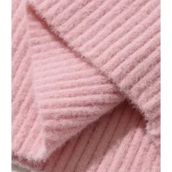 Mock Neck Plain Ribbed Knitting Dress With Sleeves 31 Mock Neck Plain Ribbed Knitting Dress With Sleeves -Amour Vert shop 201124680 7