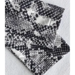 2 Pieces Snakeskin Print Blazer And High Rise Dress Pants Set -Amour Vert shop 201201774 7