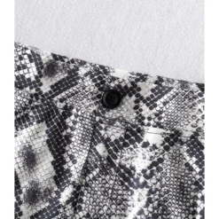 2 Pieces Snakeskin Print Blazer And High Rise Dress Pants Set -Amour Vert shop 201201774 8