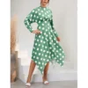 Casual Polka Dot Irregular Midi Dress Long Sleeve Slim A-Line Wholesale Dresses SDN561529 -Amour Vert shop 20220803040536030