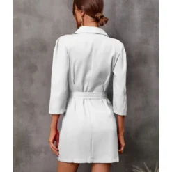 Fashion Solid Color 3/4 Sleeve Slim Blazer Dress Wholesale Dresses SDN536697 -Amour Vert shop 20220902023139388