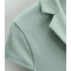 Peak Neck Solid Ribbed Knitting Dress 19 Peak Neck Solid Ribbed Knitting Dress -Amour Vert shop 210118224 2