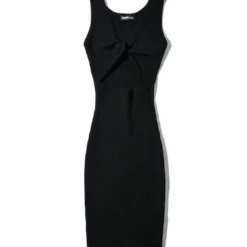 Reversible Knotted Rib-knit Tank Dress Cheap Wholesale Womens Clothing Dresses 17 Reversible Knotted Rib-knit Tank Dress Cheap Wholesale Womens Clothing Dresses -Amour Vert shop 210302838 13