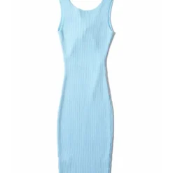 Reversible Knotted Rib-knit Tank Dress Cheap Wholesale Womens Clothing Dresses 23 Reversible Knotted Rib-knit Tank Dress Cheap Wholesale Womens Clothing Dresses -Amour Vert shop 210302838 7