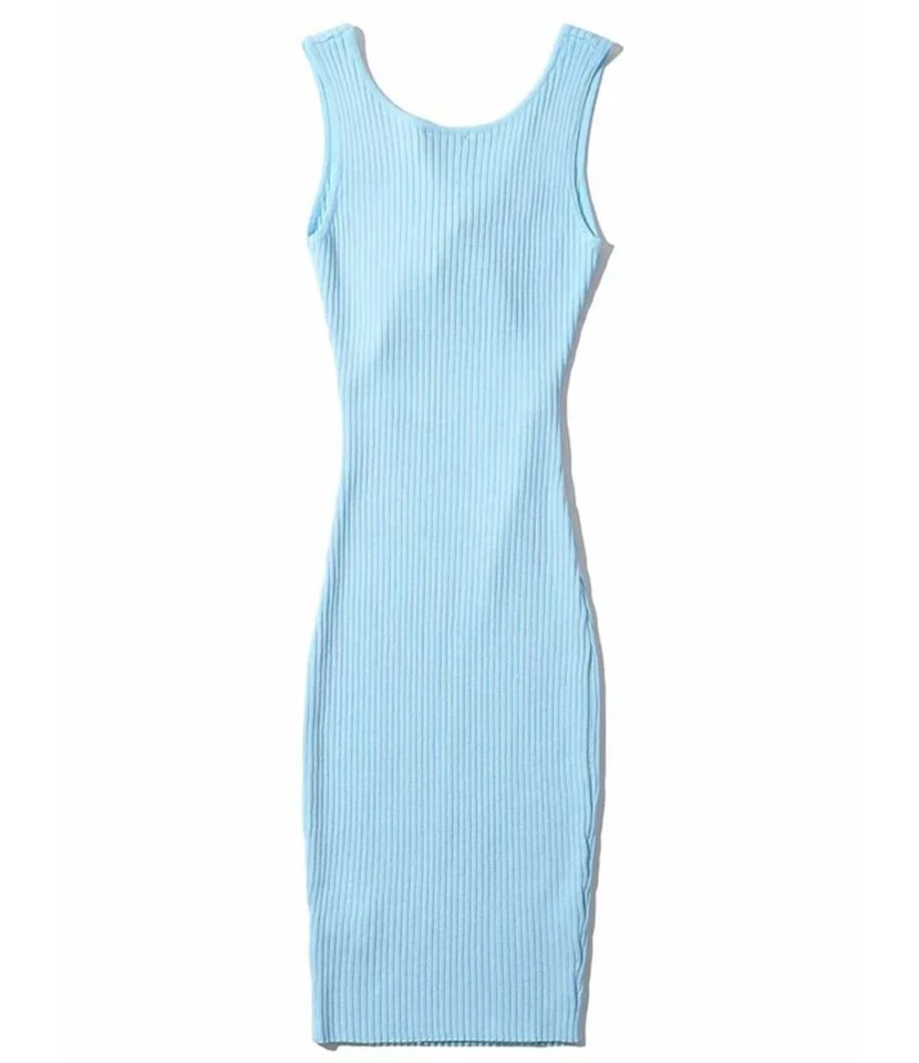 Reversible Knotted Rib-knit Tank Dress Cheap Wholesale Womens Clothing Dresses 11 Reversible Knotted Rib-knit Tank Dress Cheap Wholesale Womens Clothing Dresses - Image 9