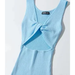 Reversible Knotted Rib-knit Tank Dress Cheap Wholesale Womens Clothing Dresses 24 Reversible Knotted Rib-knit Tank Dress Cheap Wholesale Womens Clothing Dresses -Amour Vert shop 210302838 8