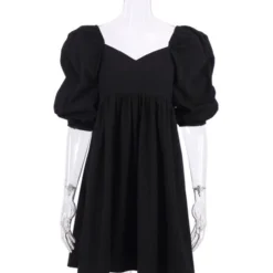 Puff Sleeve V-neck Flare Dress 14 Puff Sleeve V-neck Flare Dress -Amour Vert shop 210312740 11