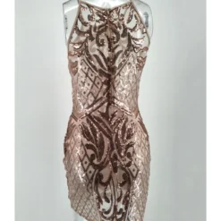 Sequin Detail Print Sling Bodycon Dress 210519047 11 Sequin Detail Print Sling Bodycon Dress 210519047 -Amour Vert shop 210519047 3