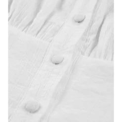 Tie Shoulder Ruffle Trim Single-breasted White Cami Dress 210524066 -Amour Vert shop 210524066 7